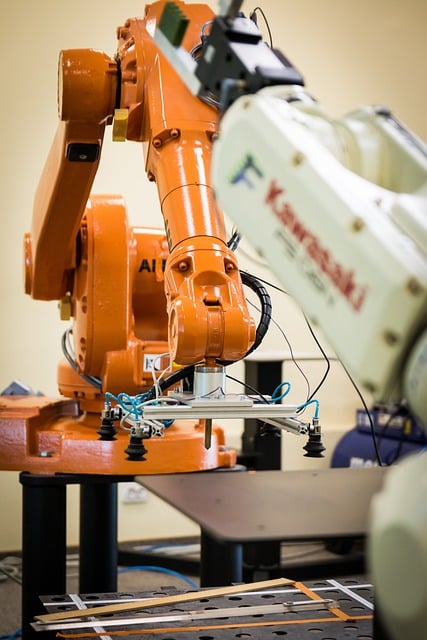 Robot in action on a production Line